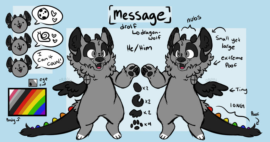 Two sided reference sheet with details